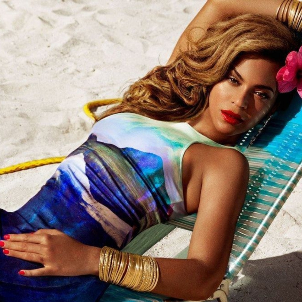 Beyonce x H&M blue dress